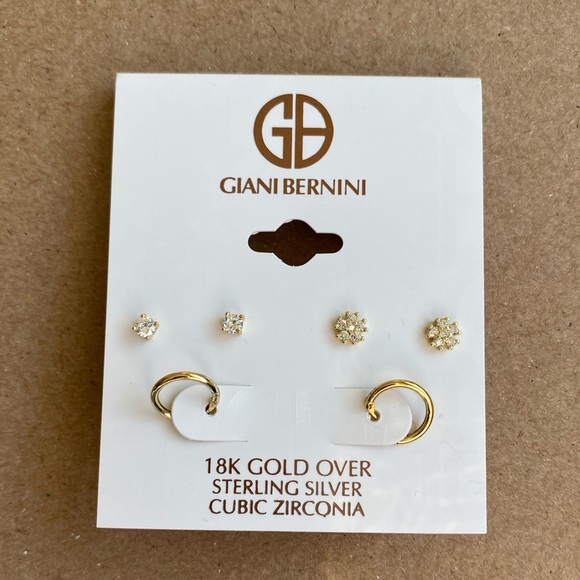 Giani Bernini
3-Pc. Set Cubic Zirconia Stud & Hoop Earrings - Picture 2 of 2